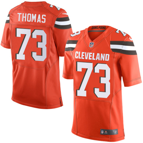 Youth Elite Joe Thomas Nike Jersey Orange Alternate - #73 NFL Cleveland Browns